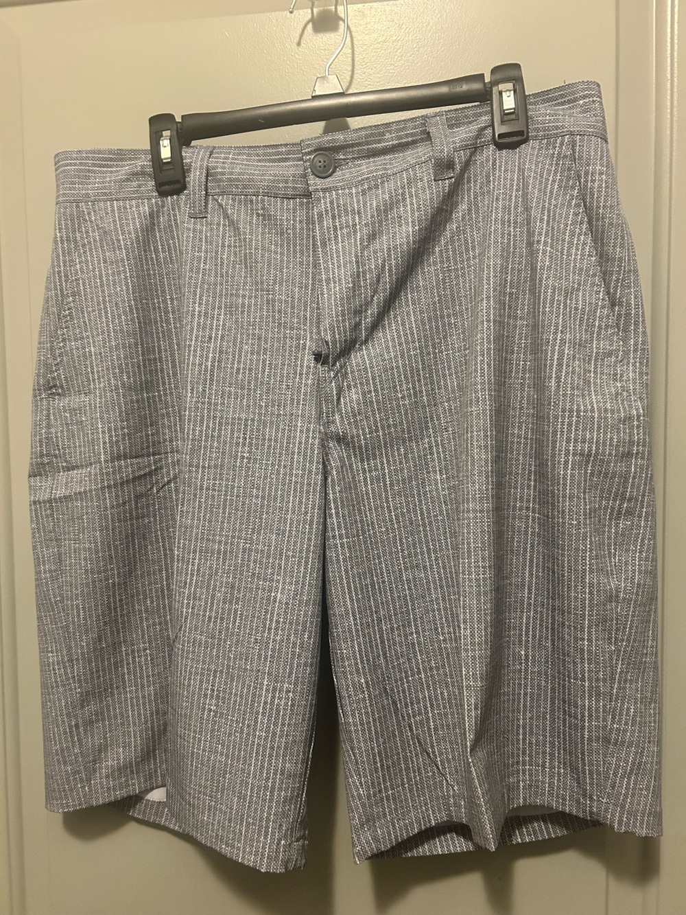Men's OP Striped Light Gray Casual Shorts